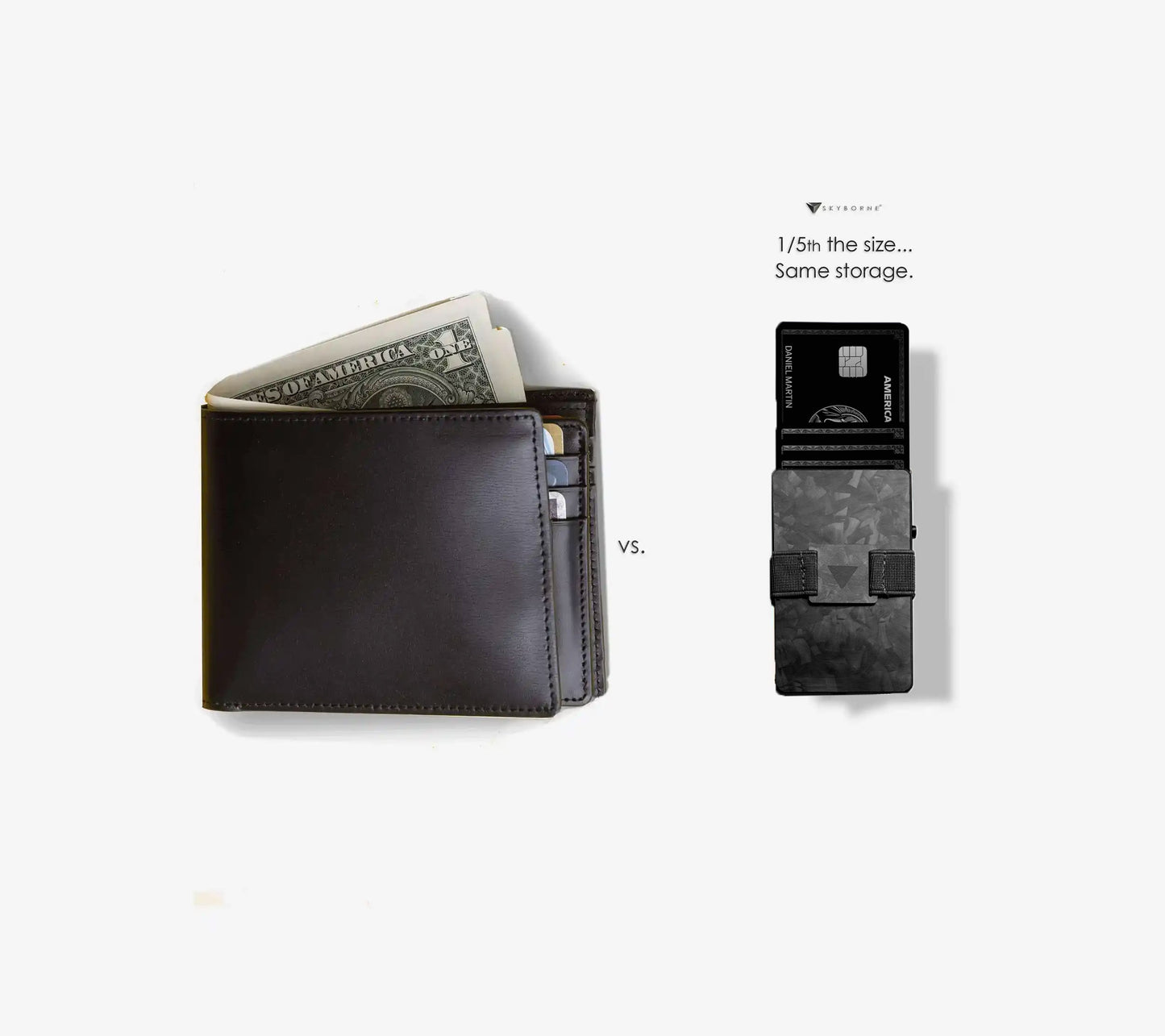 Black wallet with card holder