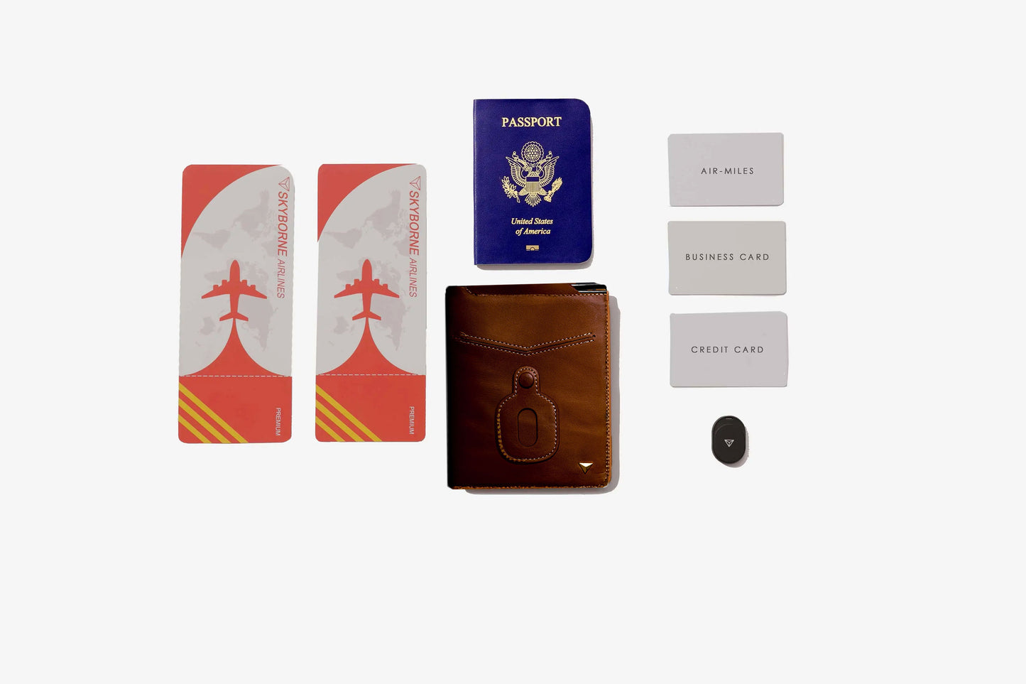 Skyborne - iTravel MINI passport wallet golden oak