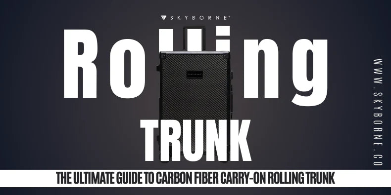 carbon fiber carry on rolling trunk