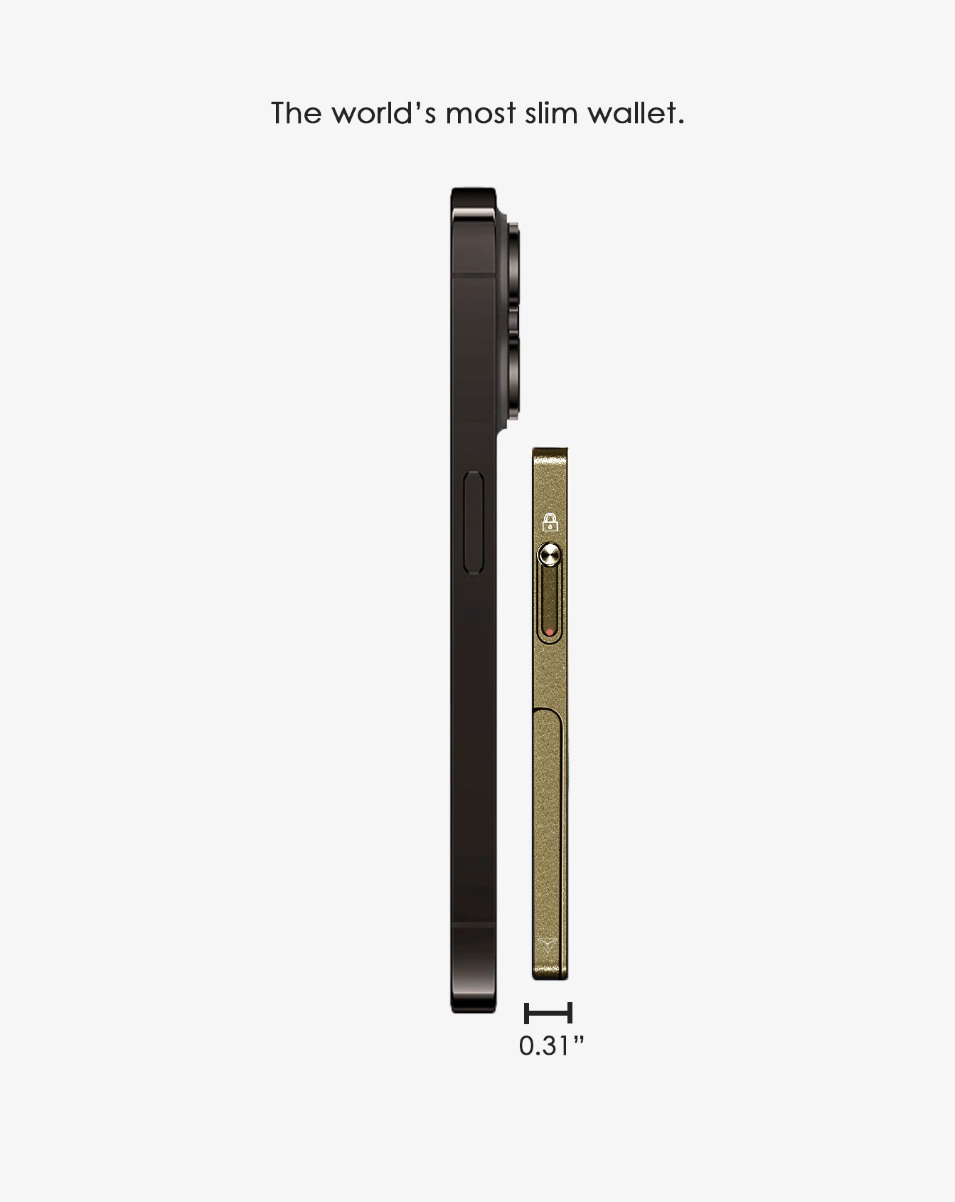 SideKick™ Aluminum Gold — Modular mag-safe RFID slim Trigger