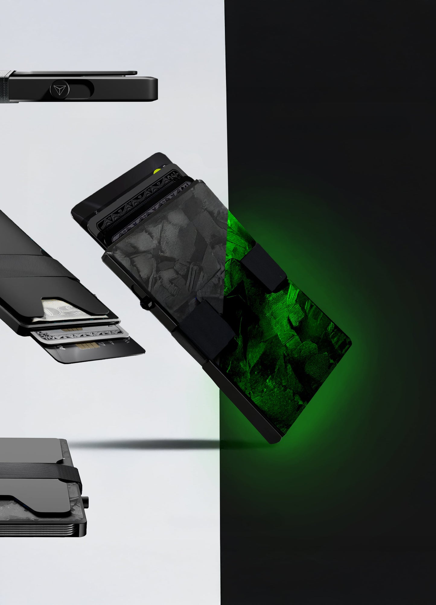Black wallet with card holder