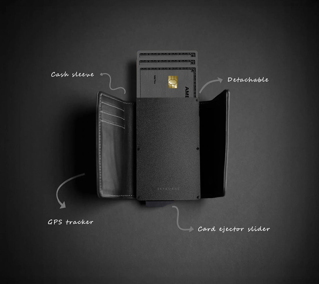 Shop Trigger Plus Carbon Fiber Stealth Black Smart Wallet – SKYBORNE